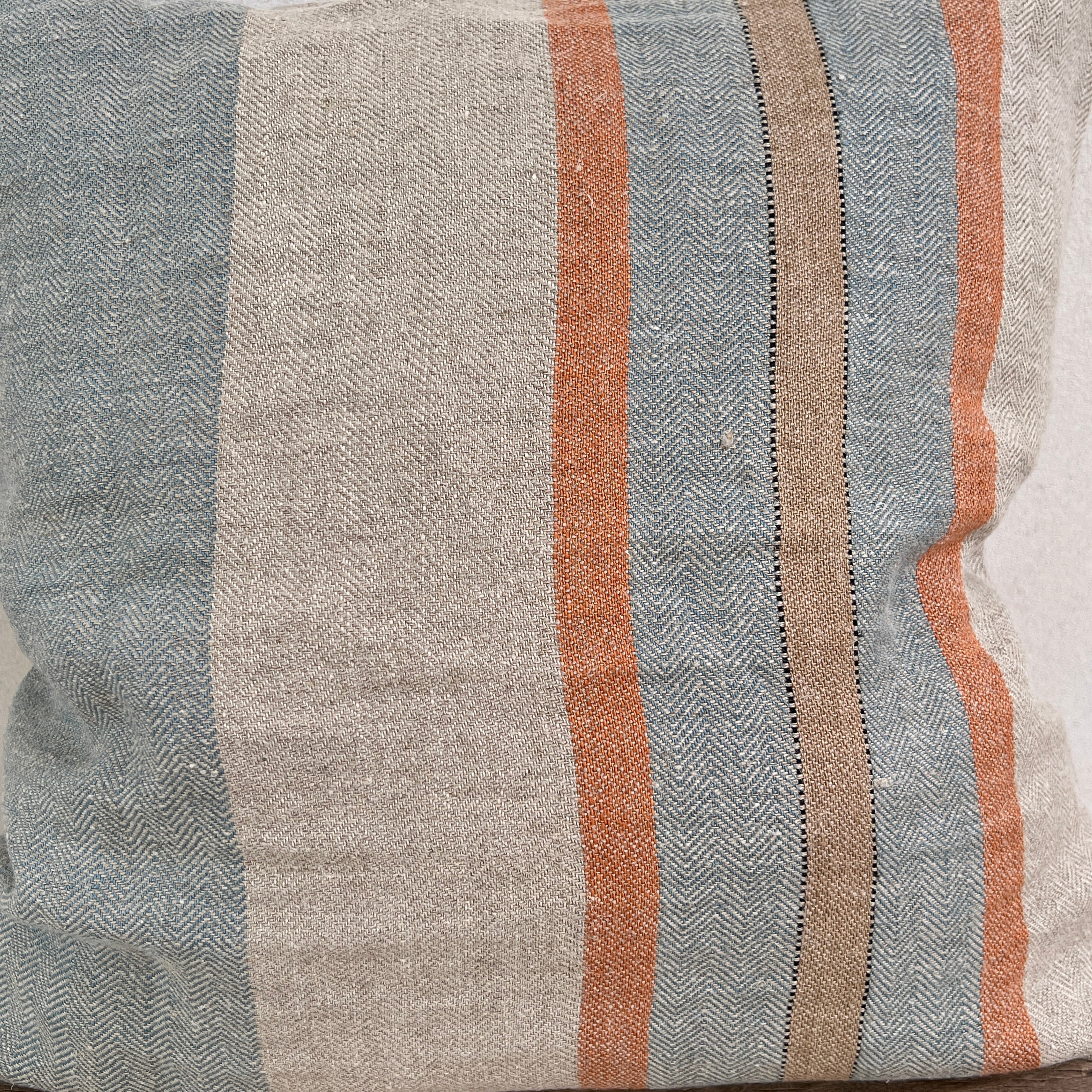 Woven Linen Cushion | Multi Stripe - Image 4