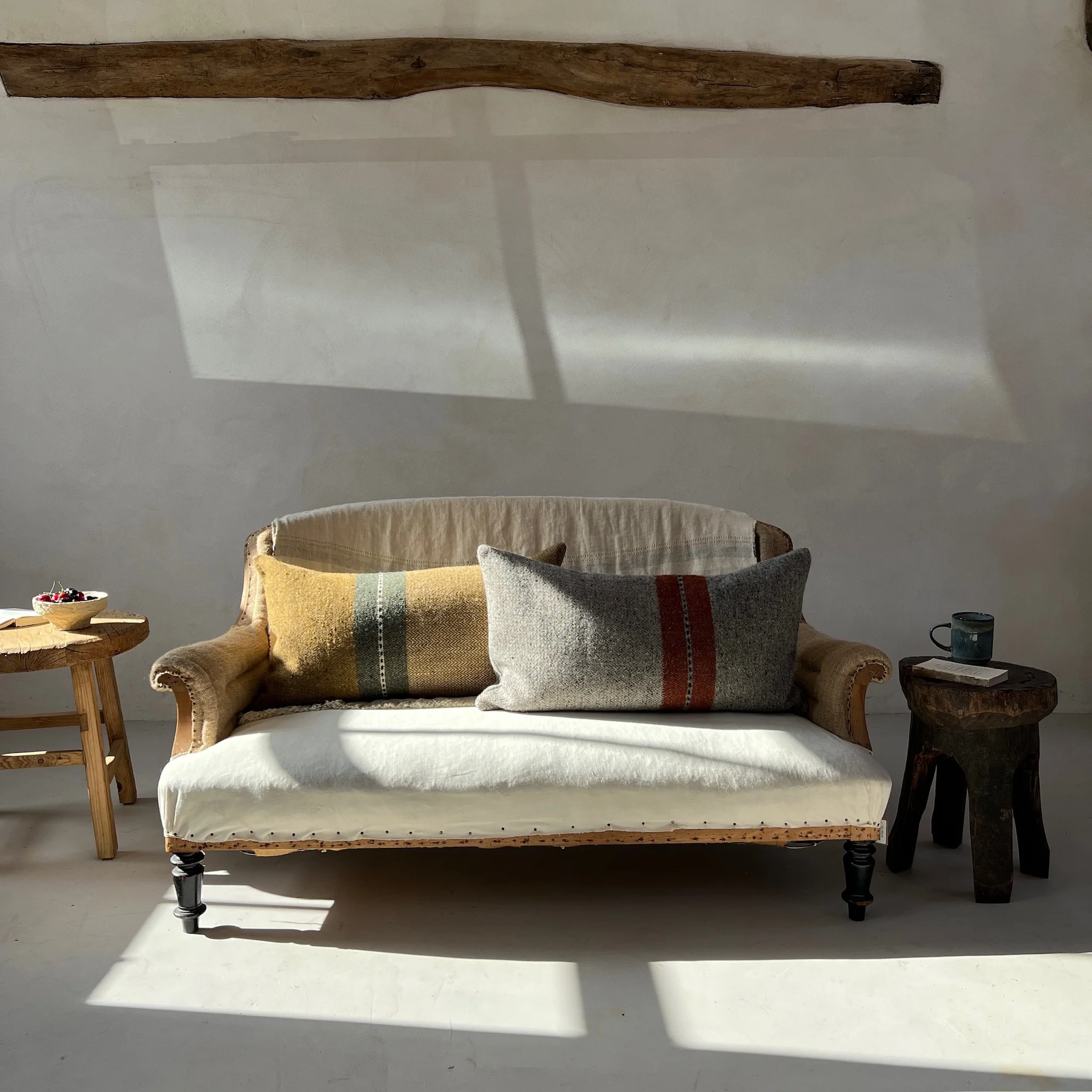 Woven striped Bolster cushion Montana - Image 4