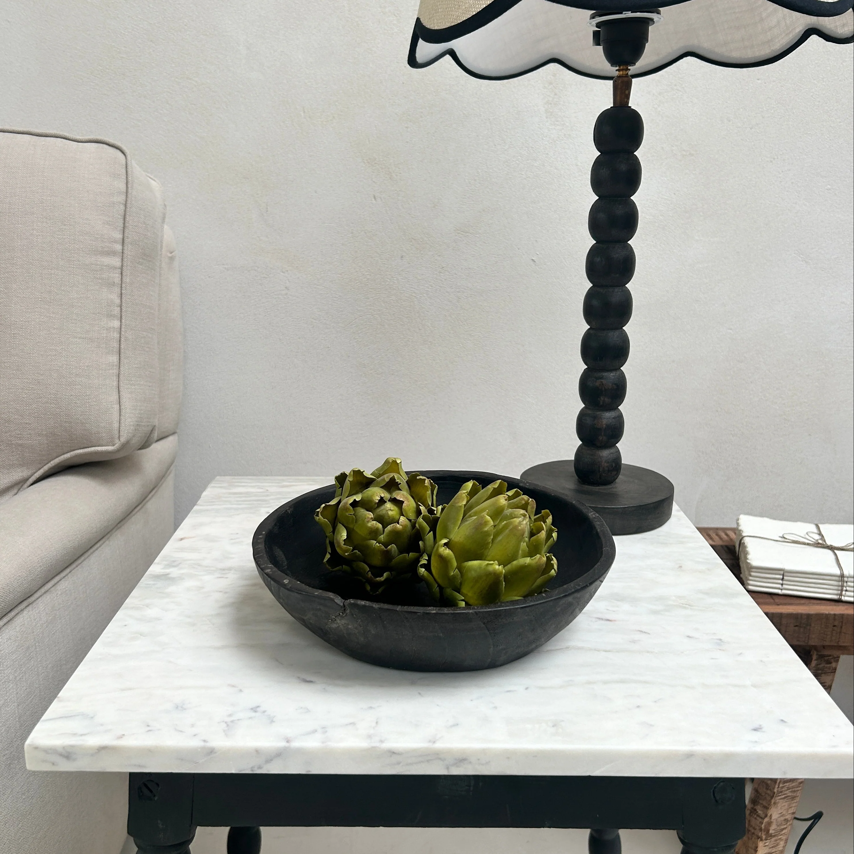 Yakising Black Carved Teak Bowls - Image 2